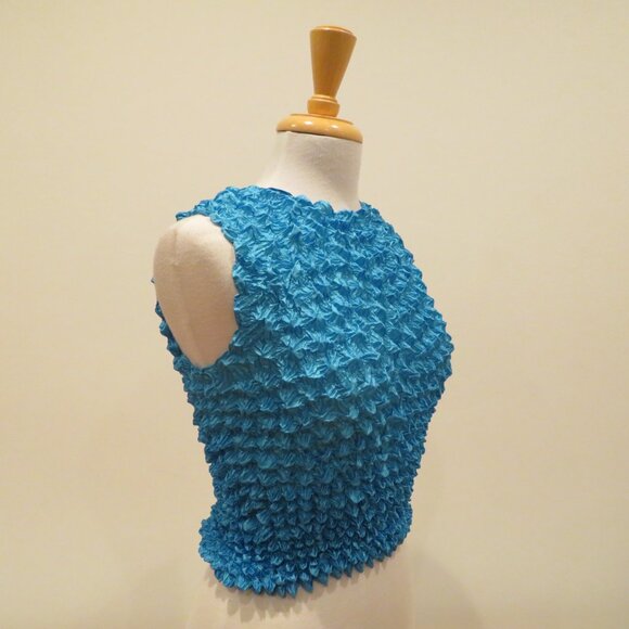 Women F.C One Size Fits Most Bubble Crinkle Popcorn Sleeveless Stretchy Tank Top - Picture 2 of 5